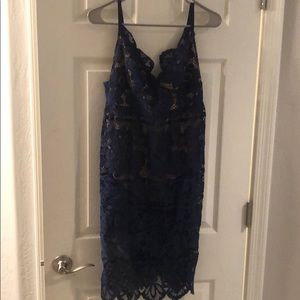 Blue lace dress